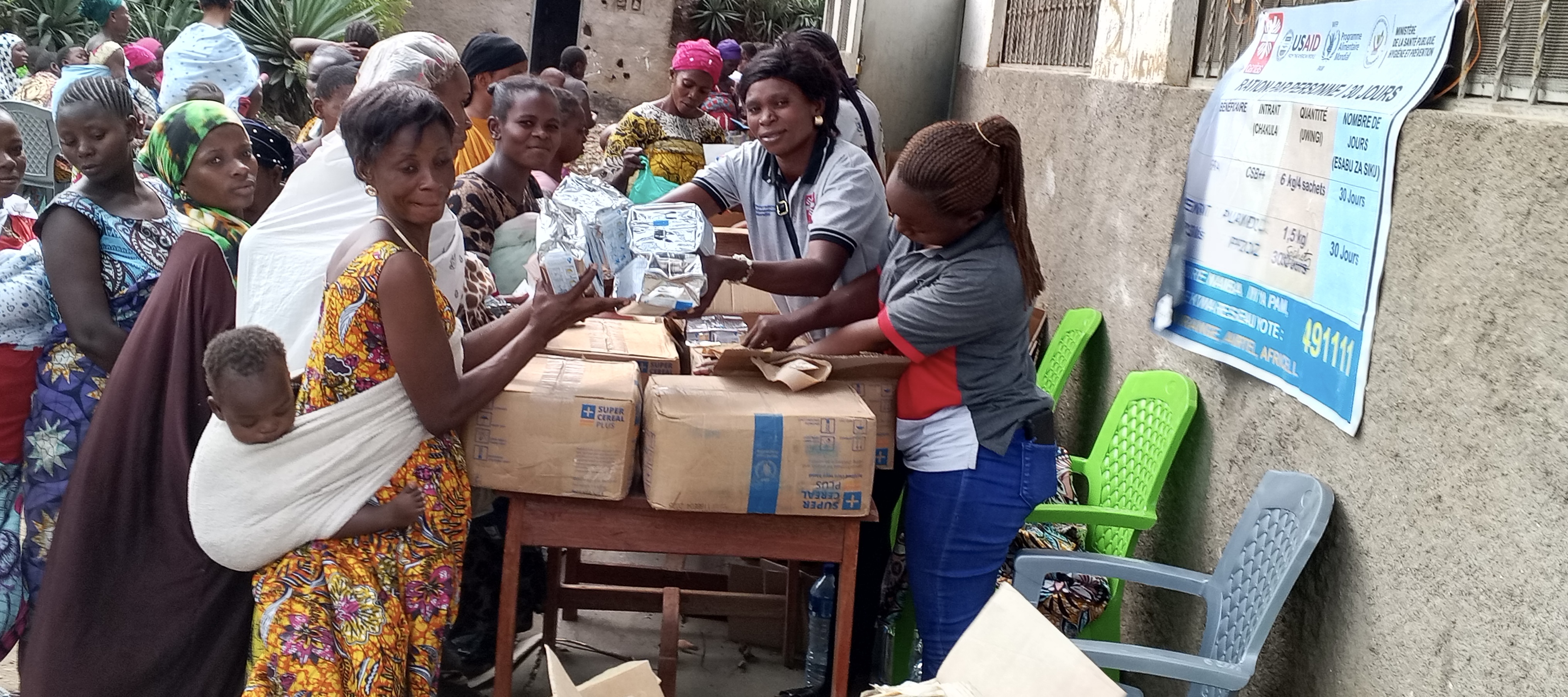 Sud-Kivu : Distribution des intrants nutritionnels au bénéfice de 2274 ménages sinistrés de la ville d'Uvira