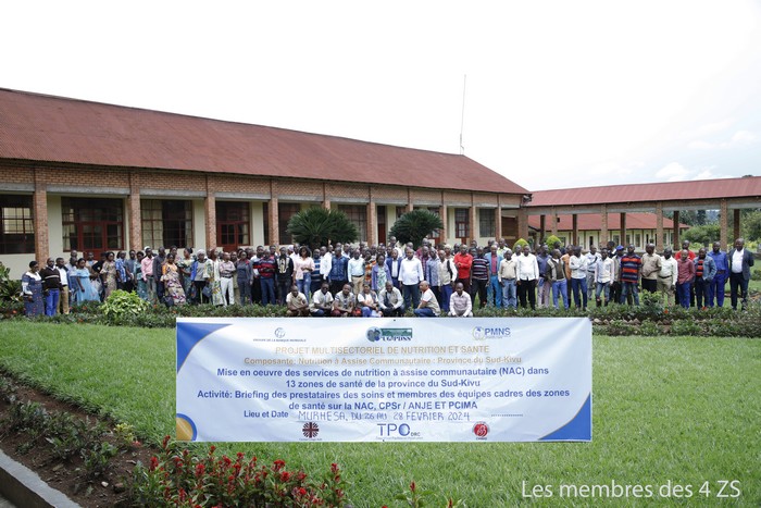 Sud-Kivu : briefing de 122 prestataires des soins et équipes cadre des zones sur la mise en œuvre des services  de NAC, CPRS,  ANJE et PCMA dans 13 zones de santé  