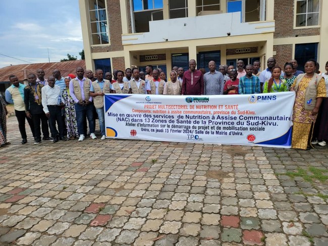 Projet Multisectoriel de Nutrition et de Santé au Sud-Kivu : Caritas a lancé le projet PMNS-NAC dans la Zone de Santé d’Uvira 