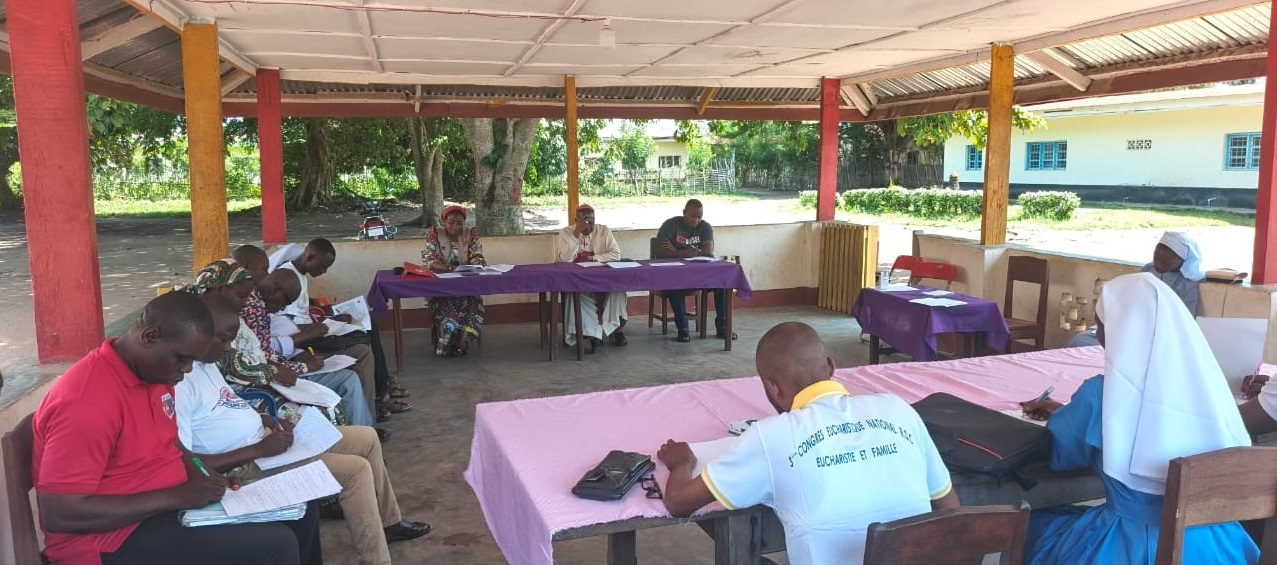 Caritas Lolo accompagnée par Caritas Provinciale de Mbandaka_paillote