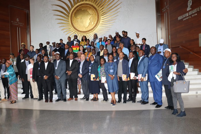 Les Congressistes lors de leur visite à la Cité de l'Union Africaine