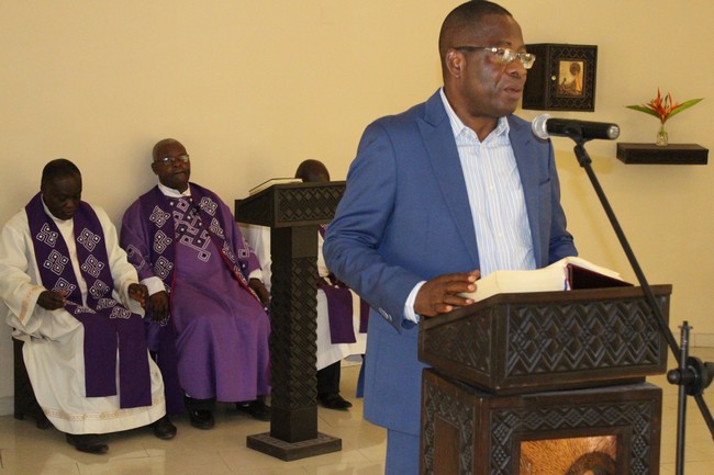 Adresse du Sec. Exéc. de Caritas Congo Asbl à la fin de la messe