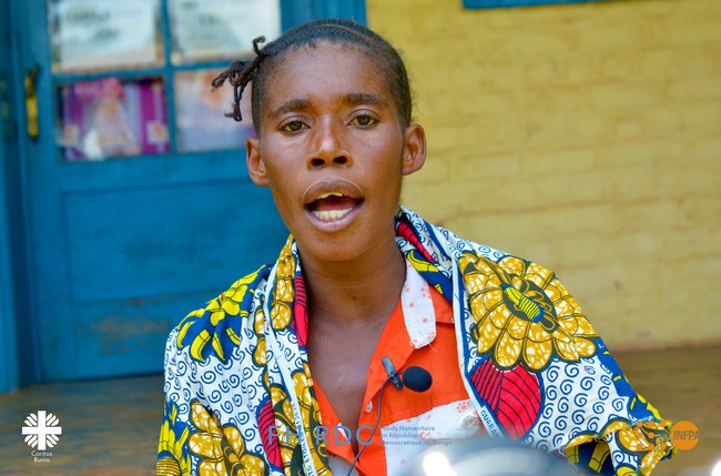 Bénéficiaire directe de la Campagne (venue de la Zone de Santé de JIba)/Photo Aimé Lopa/Caritas Bunia